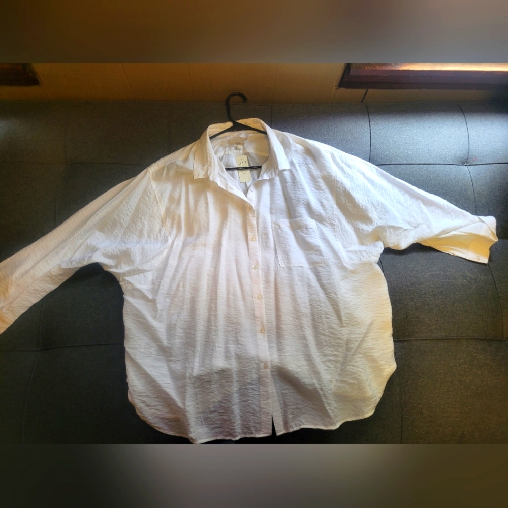 LOFT White XXL Button Down
